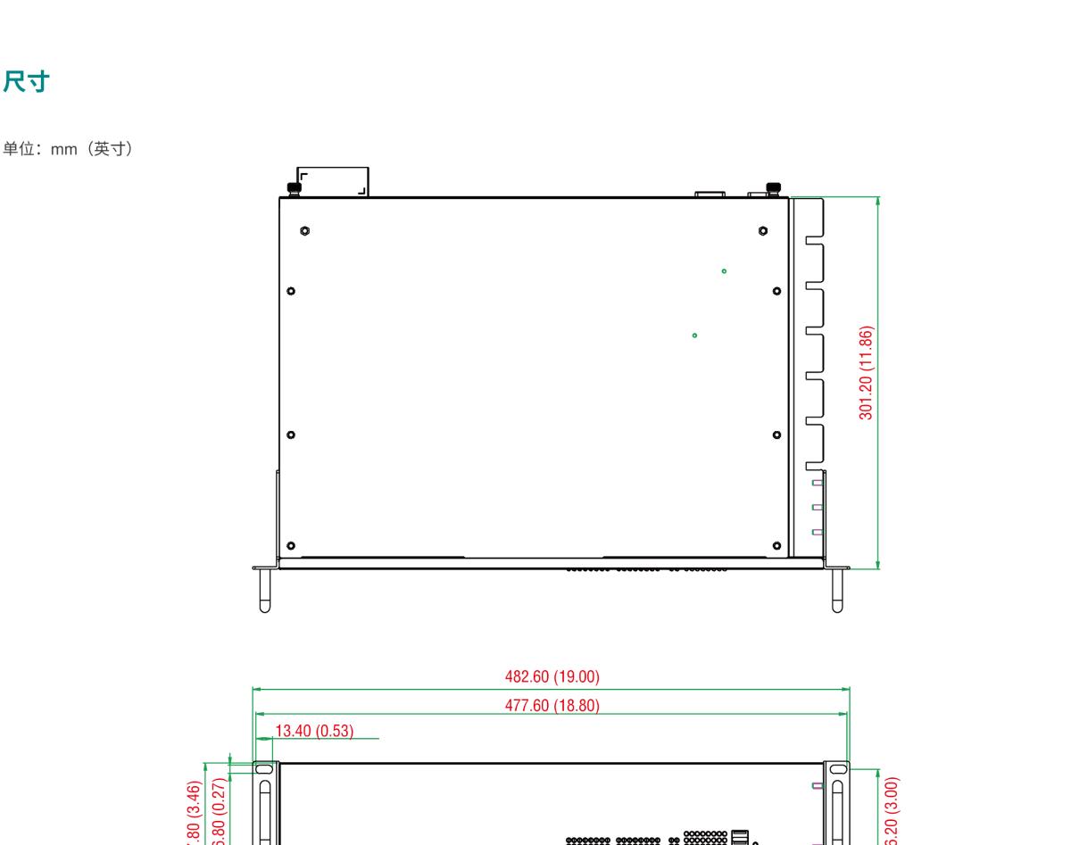 MOXA摩莎DA-720 系列x86 架构 2U 19 英寸高密度型机架式计算机，配备第六代 Intel® Core™ i7 CPU、14 个千兆以太网端口