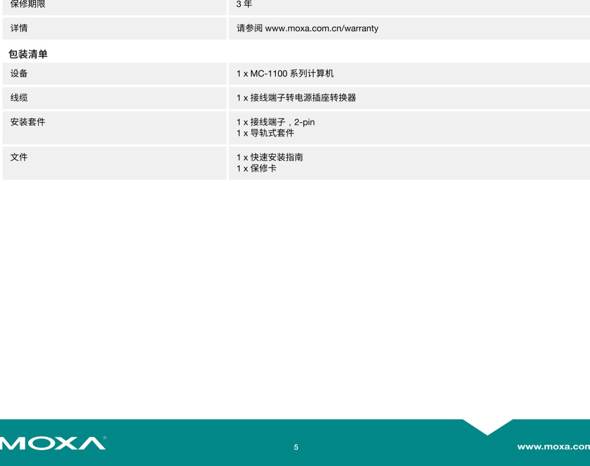 MOXA摩莎MC-1100 系列四核无风扇导轨式自动化计算机