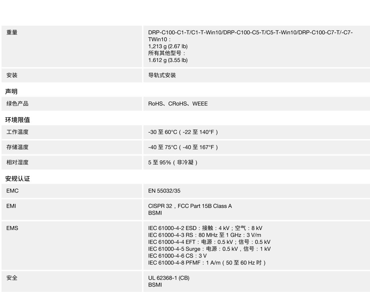 MOXA摩莎DRP-C100 系列导轨式计算机，采用 Tiger Lake 第 11 代 Intel® Core™ 处理器基础型号和多接口型号