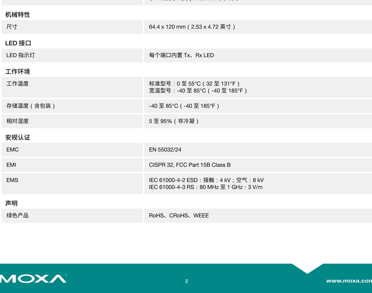 MOXA摩莎CP-132UL 系列2 端口 RS-422/485 通用 PCI 串口卡，可选带 2 kV 光电隔离保护