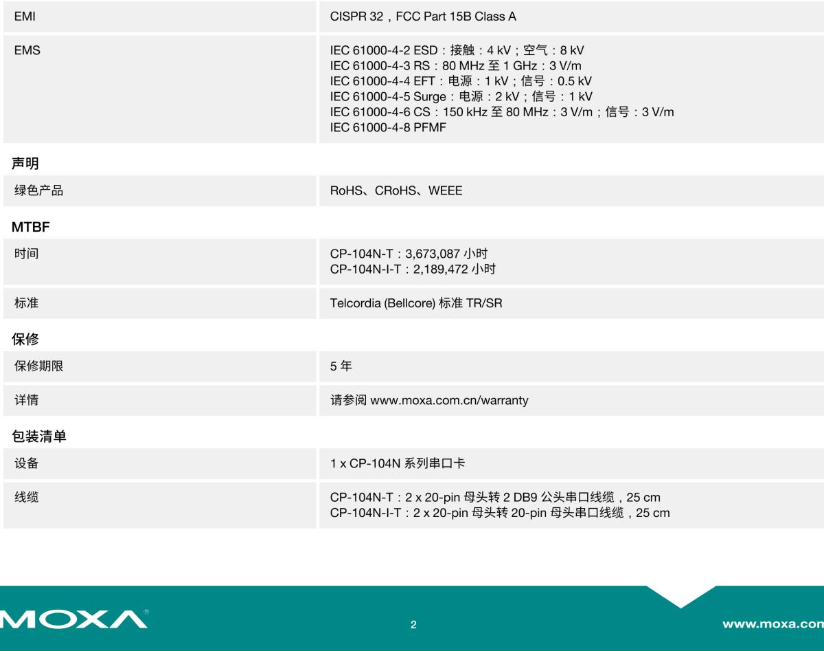 MOXA摩莎CP-104N 系列4 端口 RS-232 Mini PCI Express 串口卡