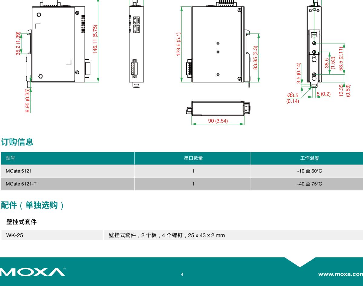 MOXA摩莎MGate 5121 系列1 端口 CANopen/J1939 转 Modbus TCP 网关