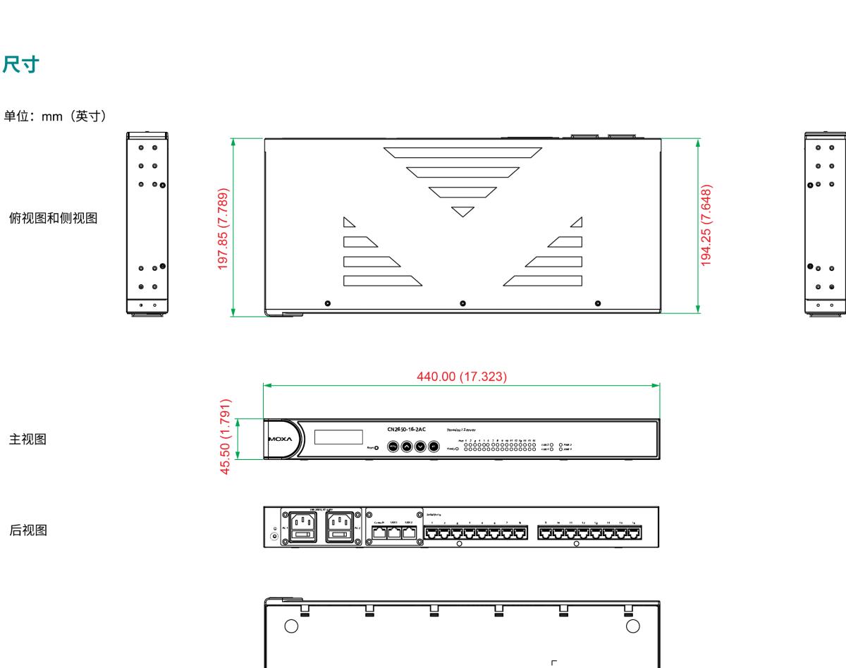 MOXA摩莎CN2600 系列8 和 16 端口 RS-232/422/485 终端服务器，支持冗余双网