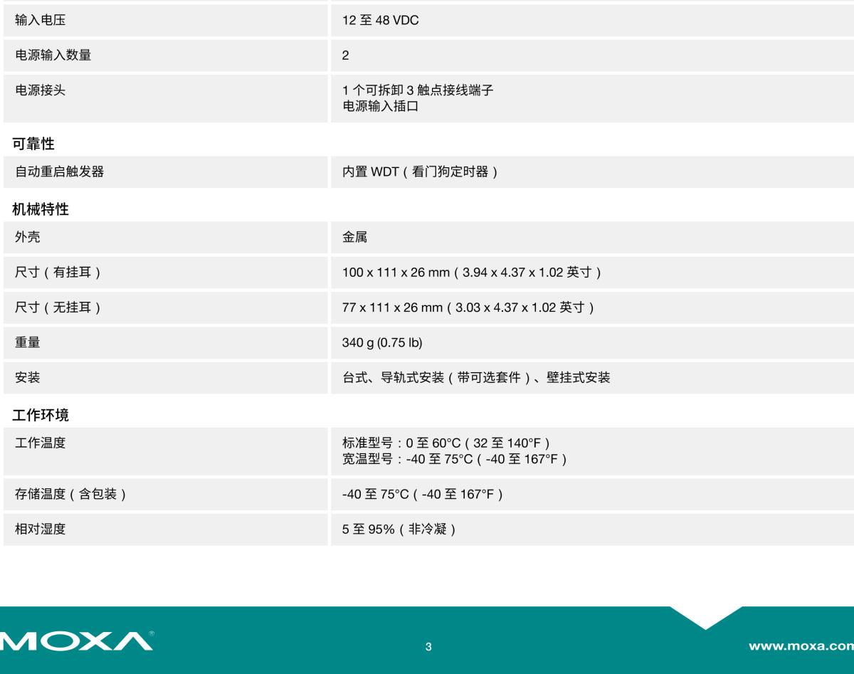 MOXA摩莎NPort 5200A 系列2 端口 RS-232/422/485 串口设备联网服务器