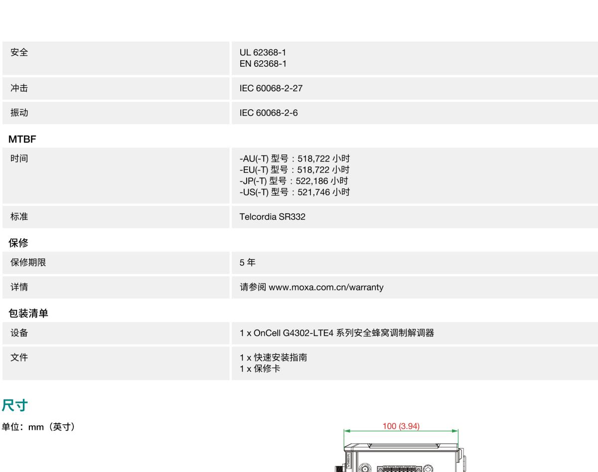 MOXA摩莎OnCell G4302-LTE4 系列2 端口工业 LTE Cat.4 安全蜂窝调制解调器