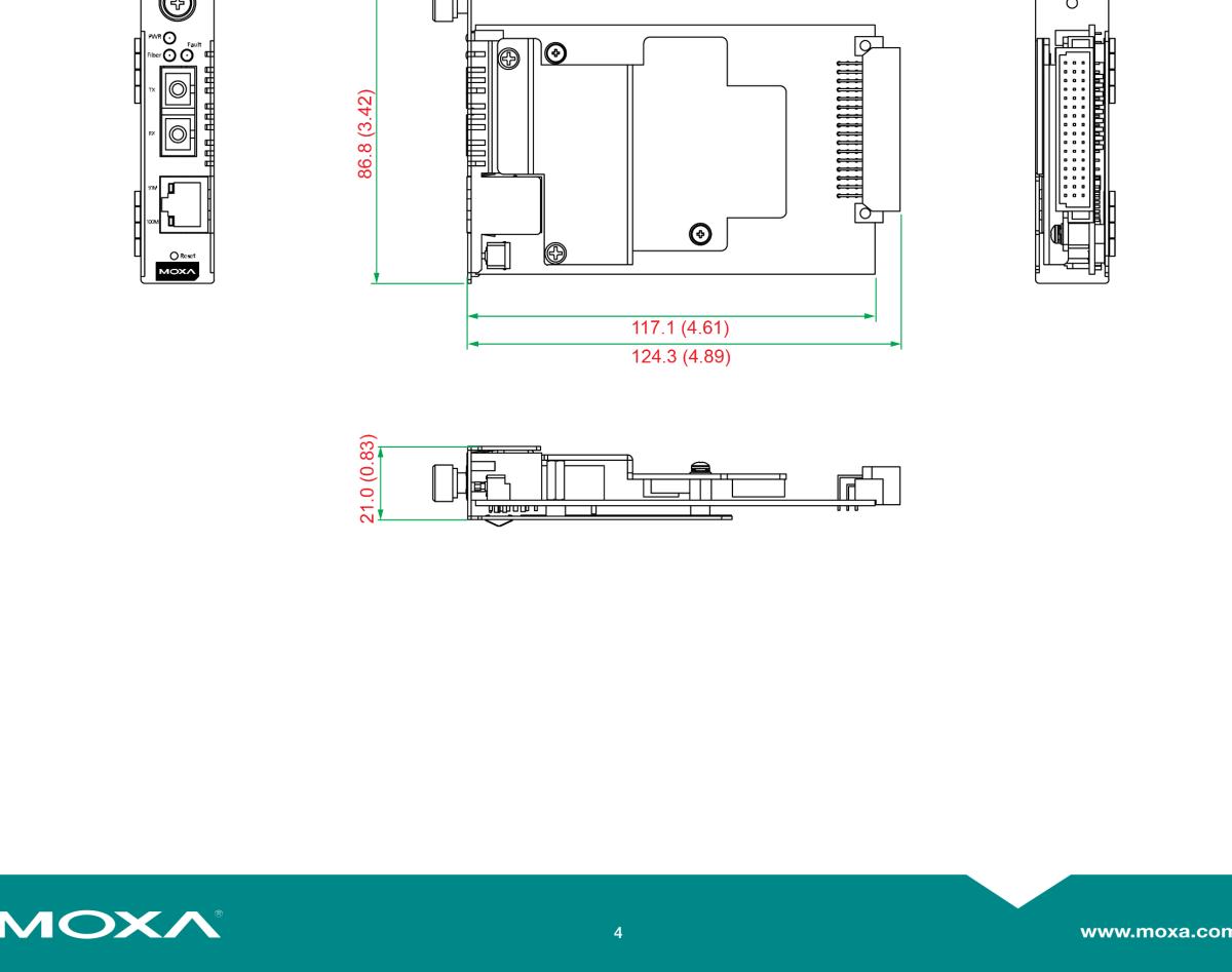 MOXA摩莎CSM-400 系列10/100BaseT(X) 转 100BaseFX 插片式模块，适用于 NRack System™