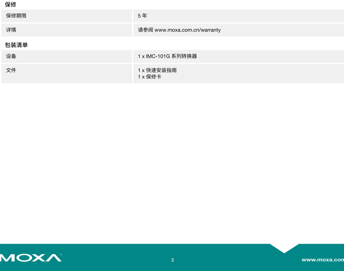 MOXA摩莎IMC-101G 系列工业级千兆以太网转光纤转换器