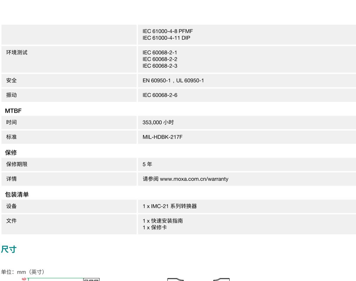 MOXA摩莎IMC-21 系列入门级工业 10/100BaseT(X) 转 100BaseFX 光电转换器