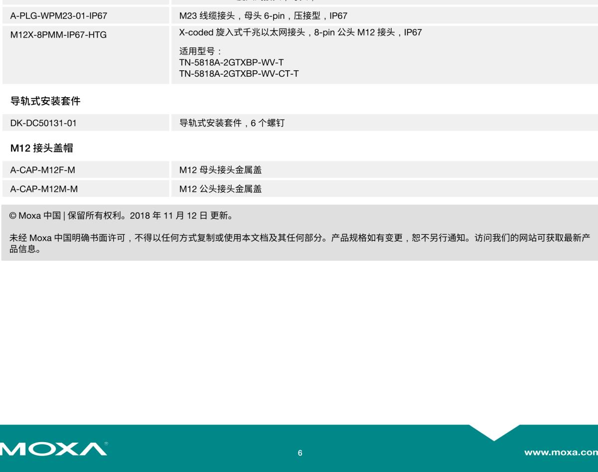 MOXA摩莎TN-5800A 系列EN 50155 16/16+2G 端口三层千兆网管型工业以太网交换机