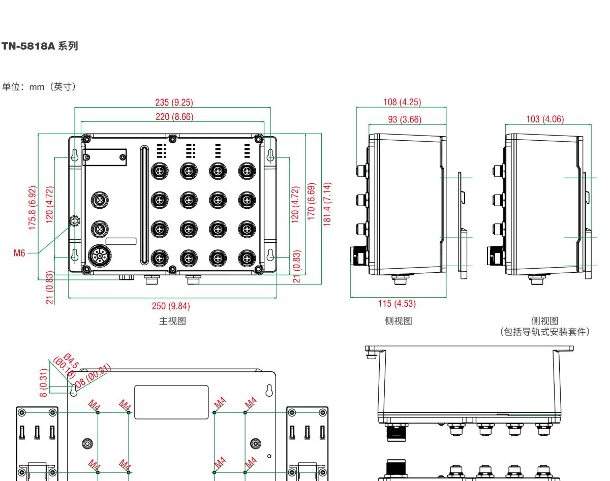 MOXA摩莎TN-5800A 系列EN 50155 16/16+2G 端口三层千兆网管型工业以太网交换机