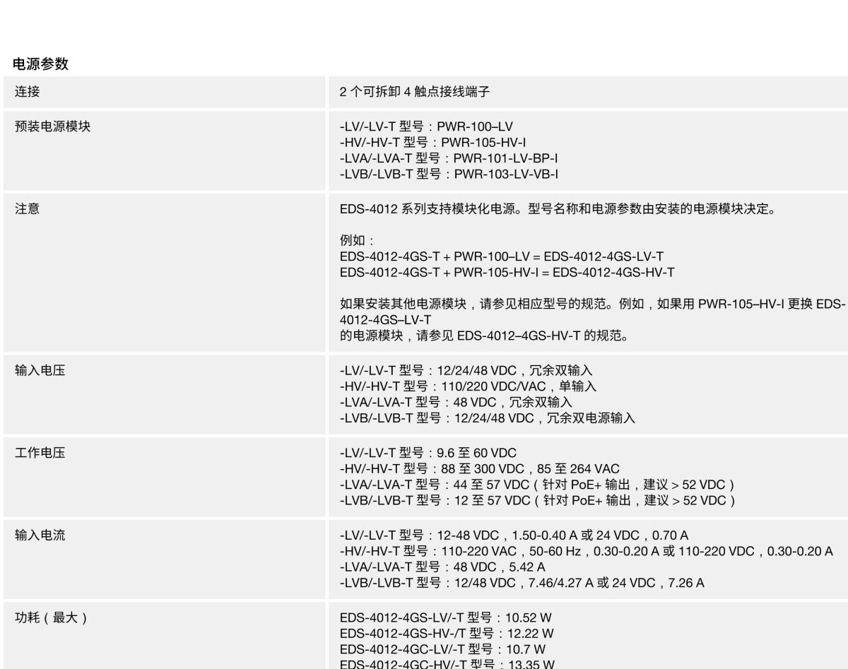 MOXA摩莎EDS-4012 系列8+4G 端口（带 8 802.3bt PoE 端口选项）网管型以太网交换机