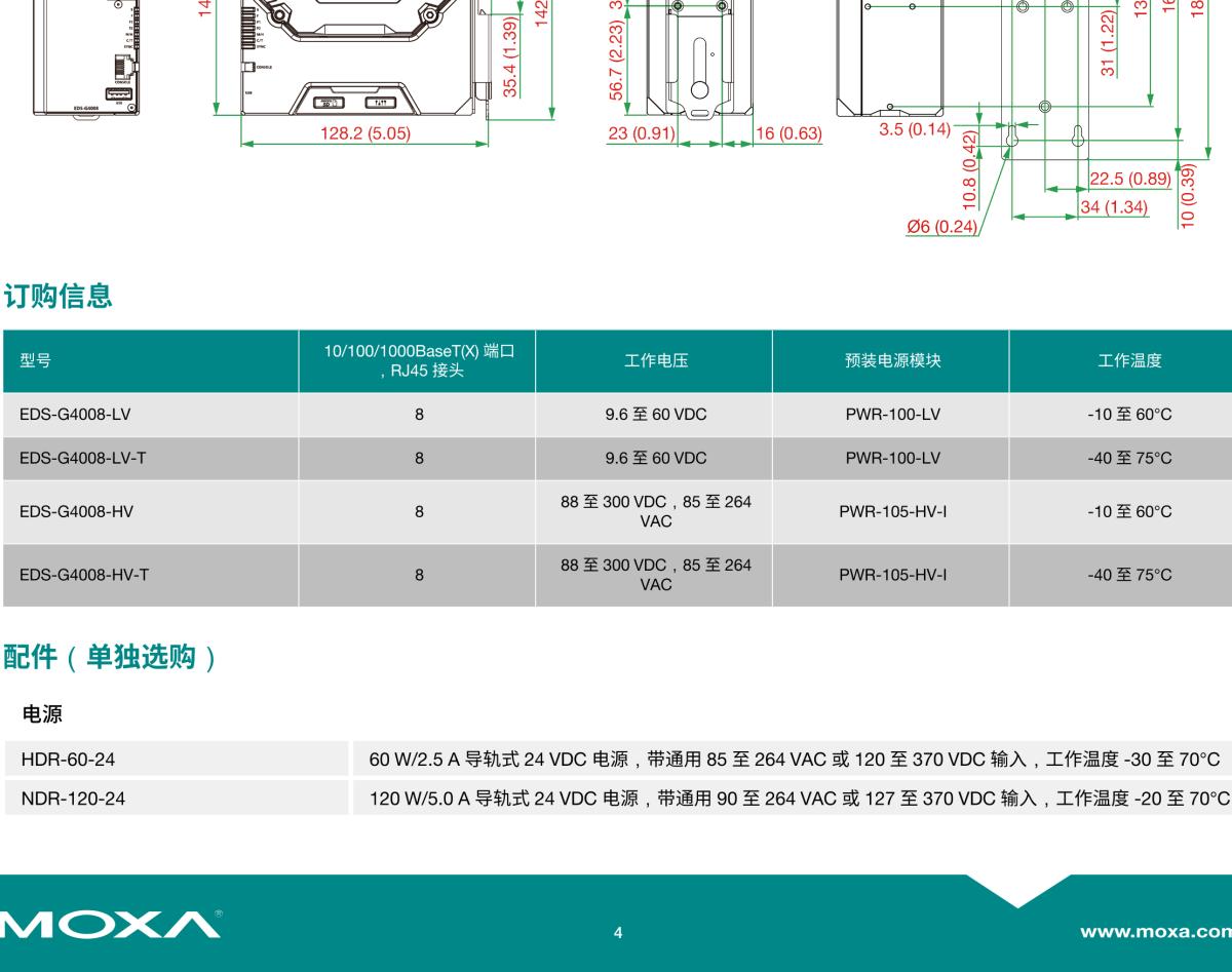 MOXA摩莎EDS-G4008 系列8G 端口全千兆网管型工业以太网交换机