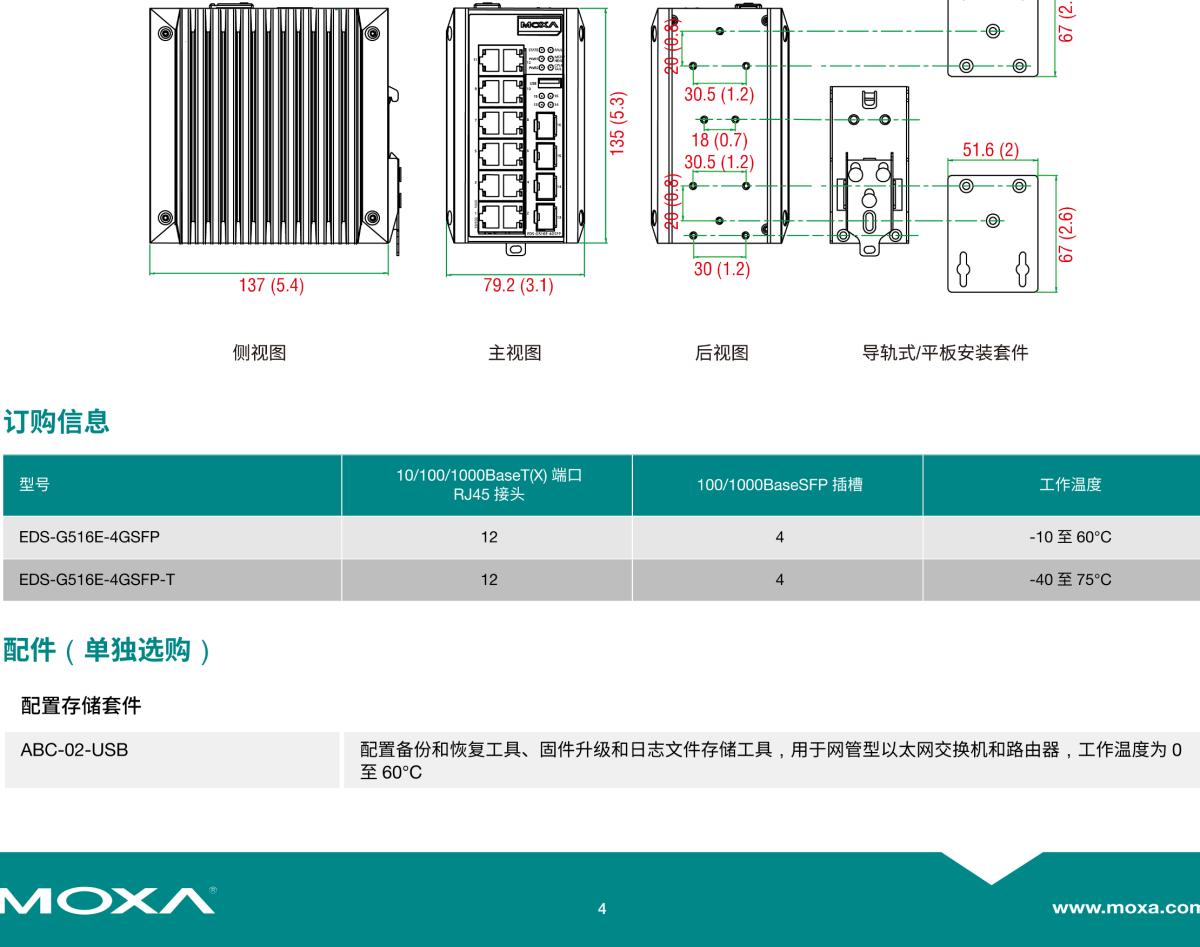 MOXA摩莎EDS-G516E 系列16G 端口全千兆网管型工业以太网交换机