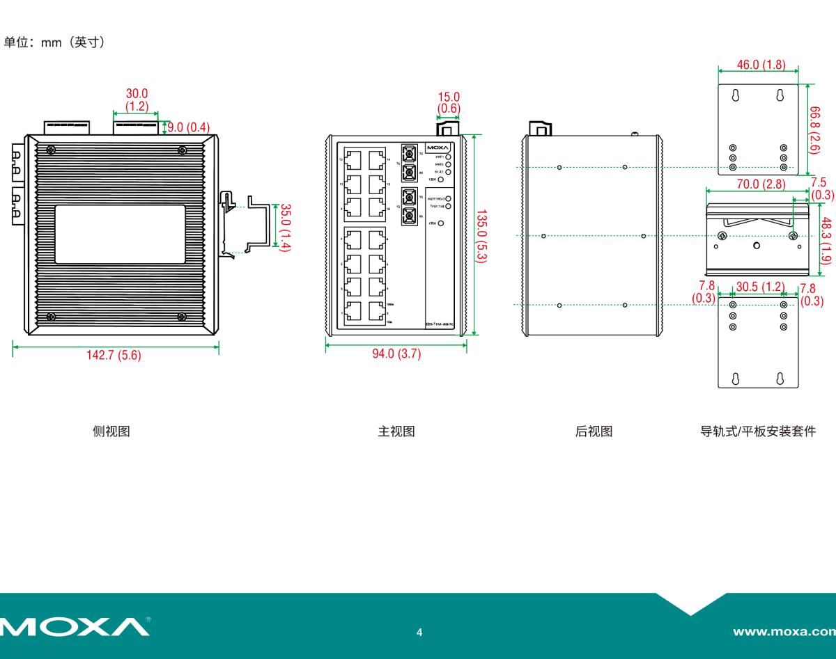 MOXA摩莎EDS-516A 系列16 端口网管型工业以太网交换机