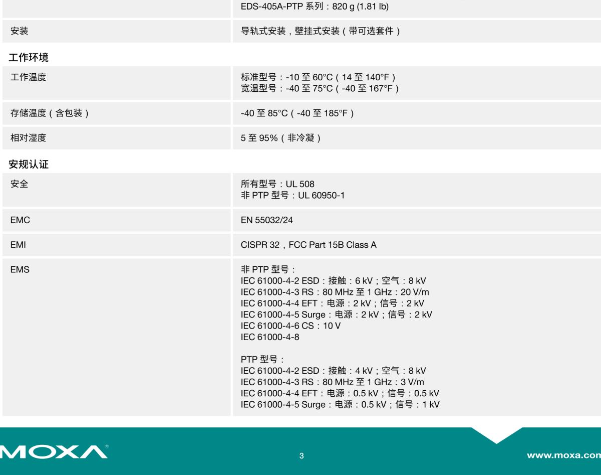 MOXA摩莎EDS-405A 系列5 端口入门级网管型工业以太网交换机