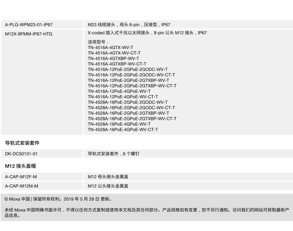 MOXA摩莎TN-4500A 系列EN 50155 12+4G/24+4G 端口千兆工业以太网交换机，多达 20 个 PoE 端口