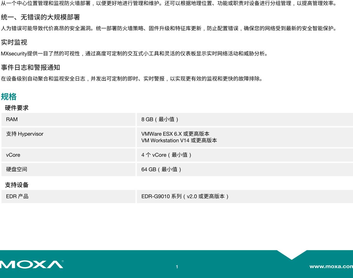 MOXA摩莎MXsecurity 系列为 OT 网络设计的工业网络安全管理软件