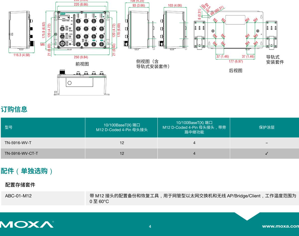 MOXA摩莎TN-5900 系列EN 50155 16 端口 NAT 路由器