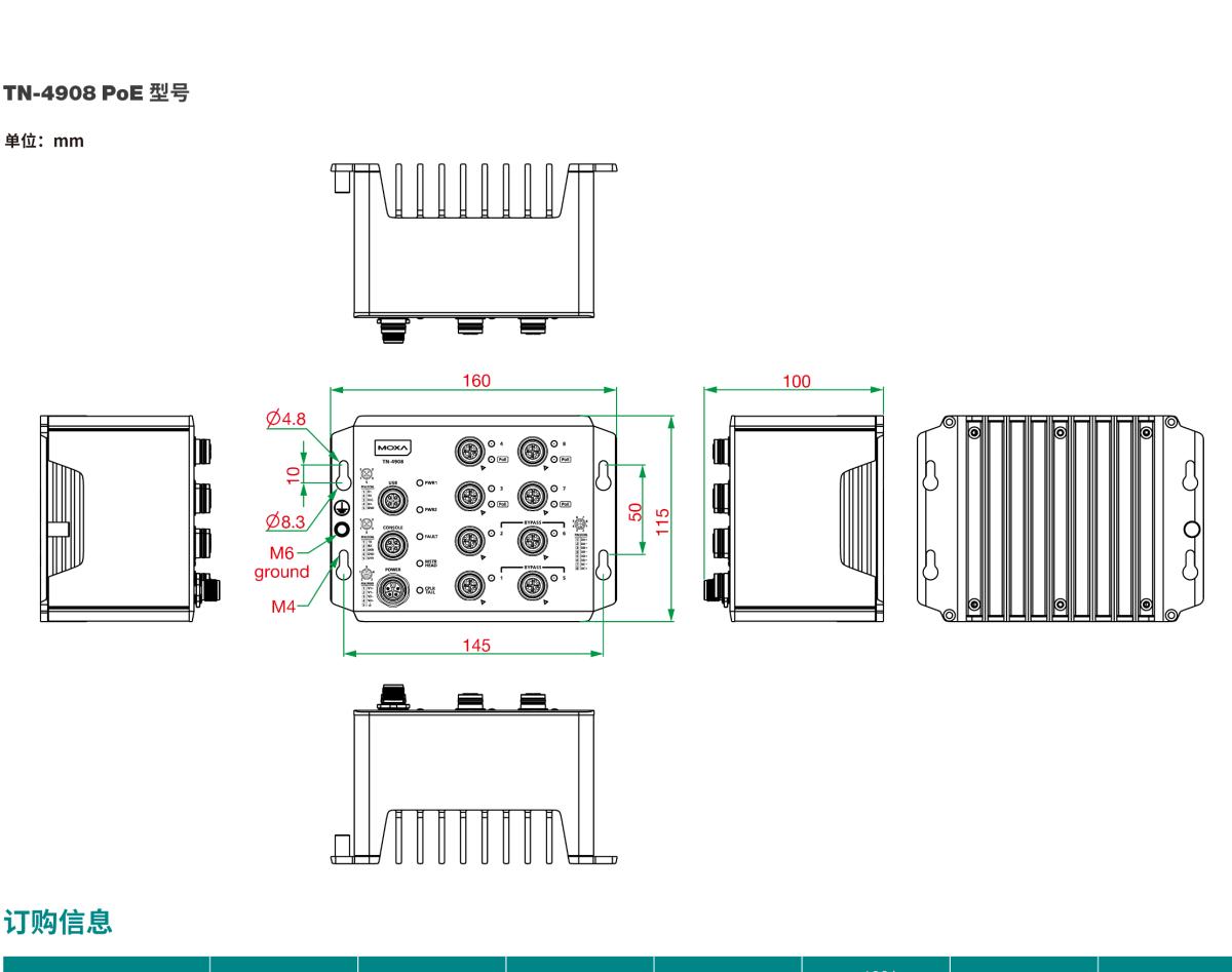 MOXA摩莎TN-4900 系列EN 50155 千兆安全路由器