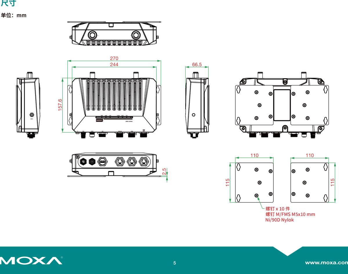 MOXA摩莎AWK-4252A 系列IEEE 802.11a/b/g/n/ac 户外工业无线 AP/bridge/client